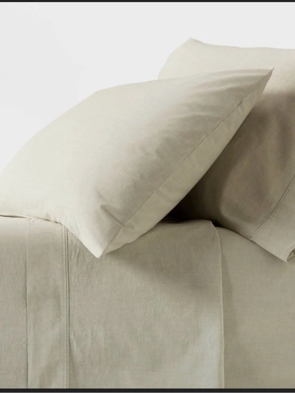 Threshold Full 250 Thread Count Organic Percale Sheet Set Green Chambray